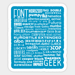 Font Geek Sticker